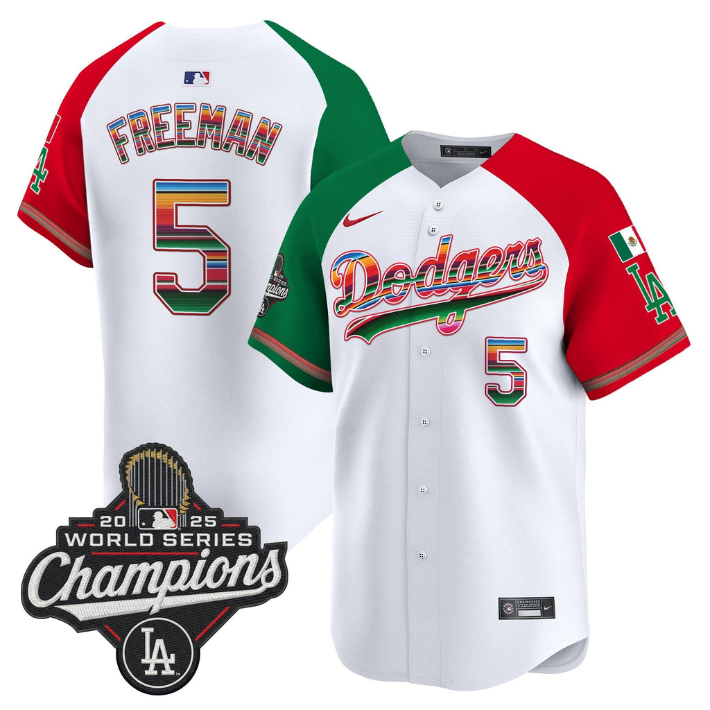 Men's Dodgers Mexico 2025 World Series Champions Vapor Premier Limited Jersey - All Stitched