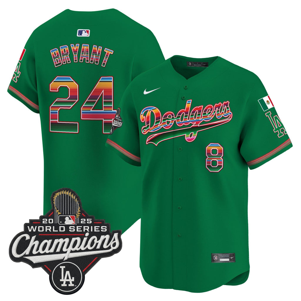 Men's Dodgers Mexico 2025 World Series Champions Vapor Premier Limited Jersey - All Stitched