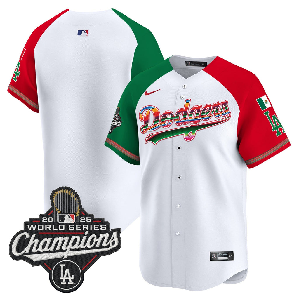 Men's Dodgers Mexico 2025 World Series Champions Vapor Premier Limited Jersey - All Stitched