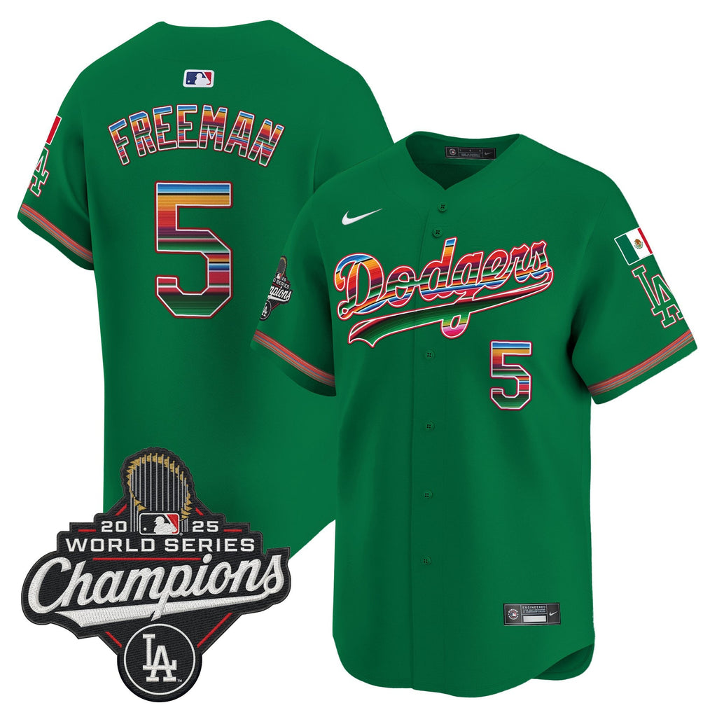 Men's Dodgers Mexico 2025 World Series Champions Vapor Premier Limited Jersey - All Stitched