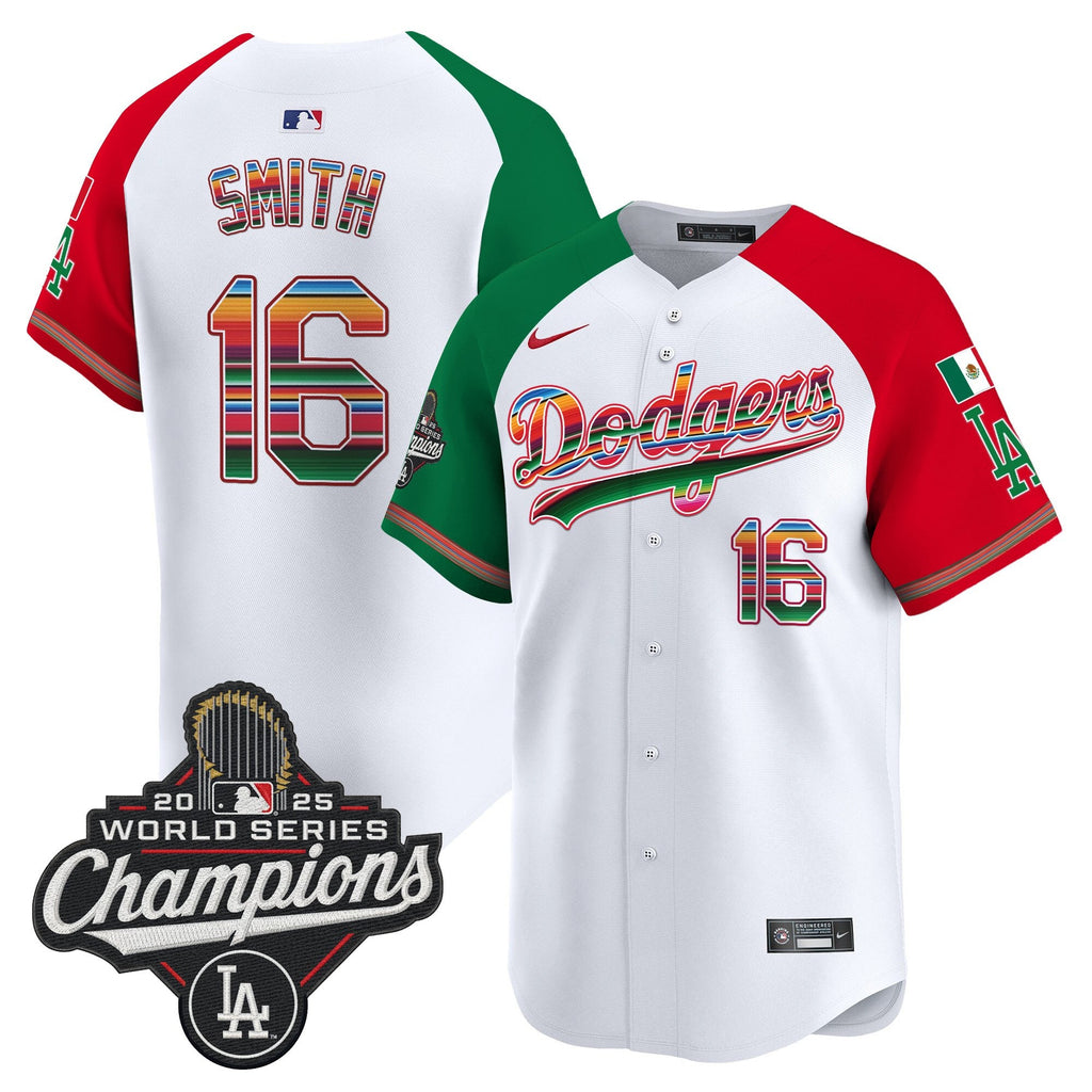 Men's Dodgers Mexico 2025 World Series Champions Vapor Premier Limited Jersey - All Stitched