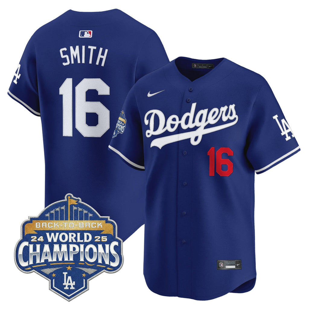 Men's Dodgers 2025 Back-To-Back Champions Vapor Premier Limited Jersey - All Stitched