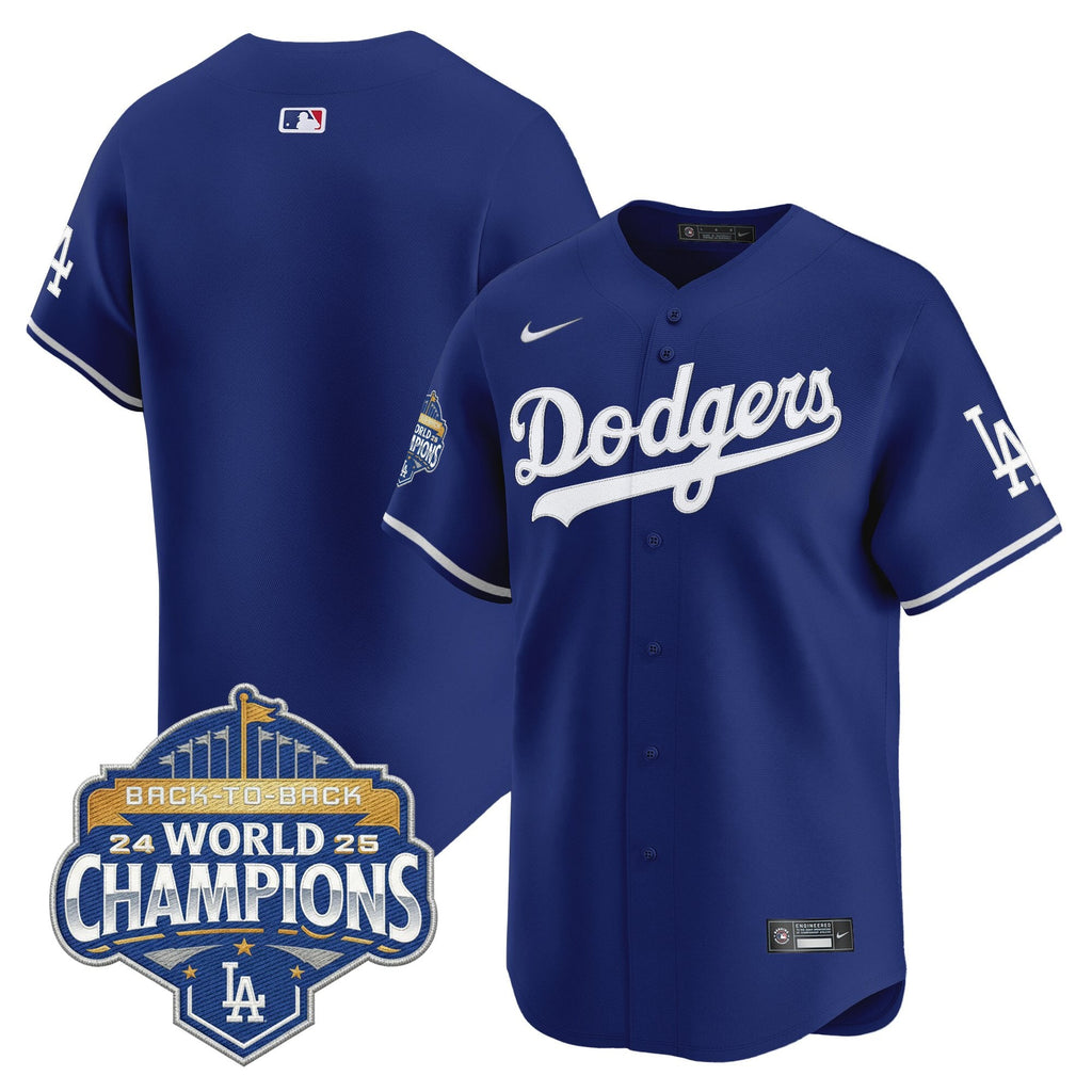 Men's Dodgers 2025 Back-To-Back Champions Vapor Premier Limited Jersey - All Stitched