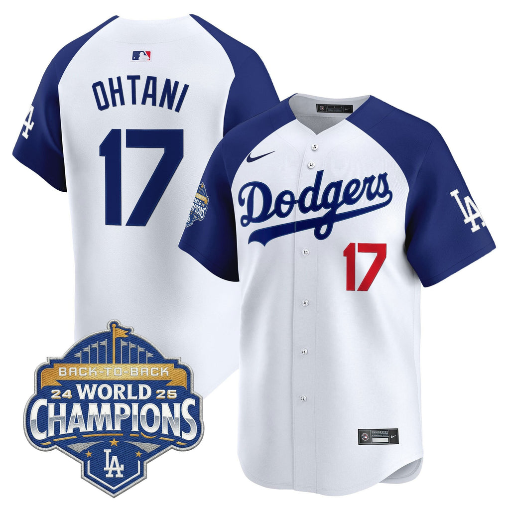Men's Dodgers 2025 Back-To-Back Champions Vapor Premier Limited Jersey - All Stitched