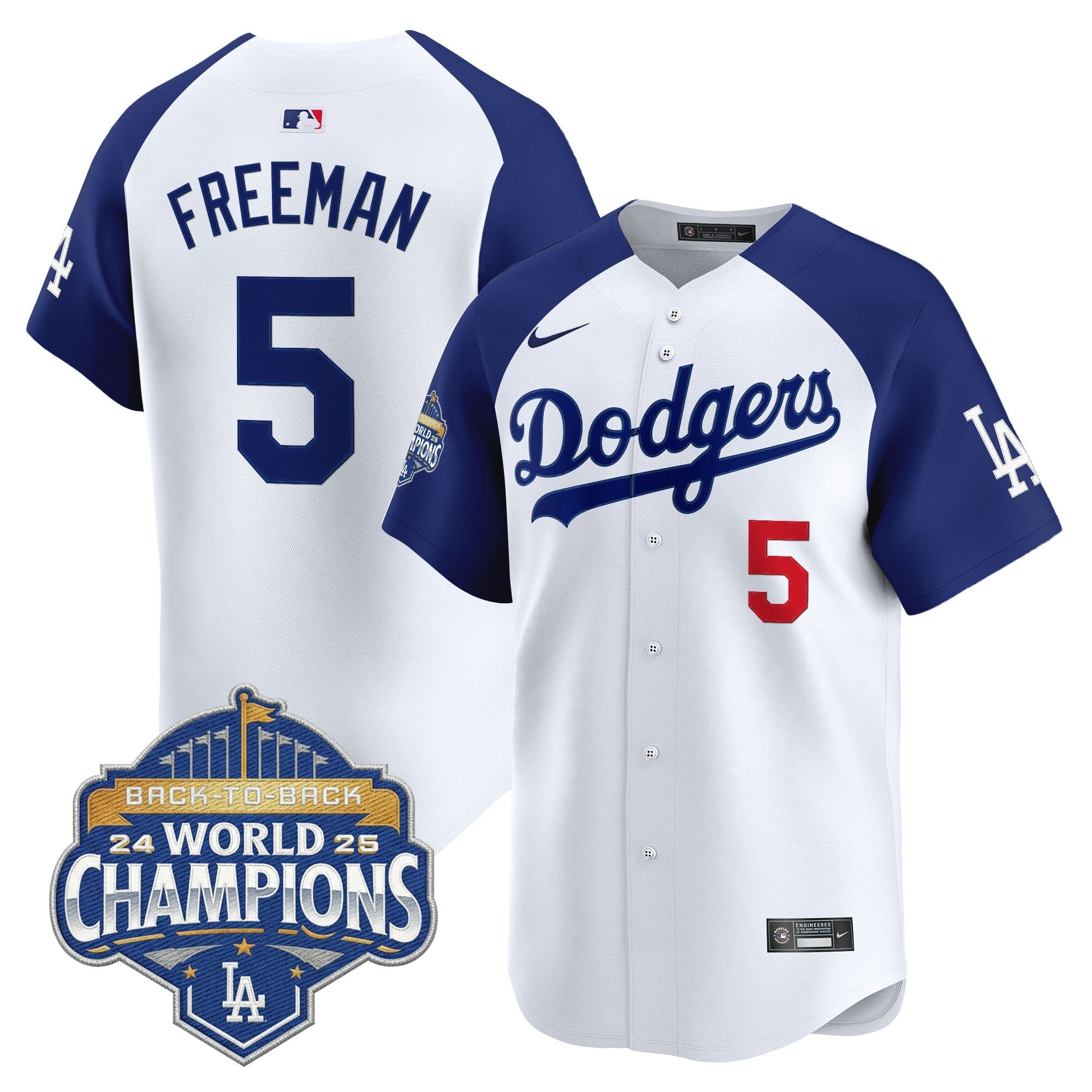 Men's Dodgers 2025 Back-To-Back Champions Vapor Premier Limited Jersey - All Stitched