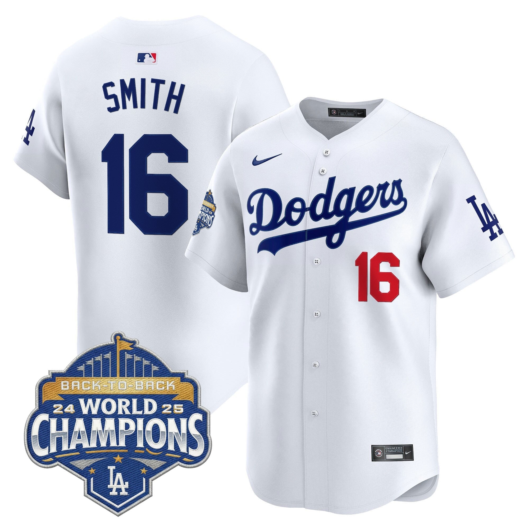 Men's Dodgers 2025 Back-To-Back Champions Vapor Premier Limited Jersey - All Stitched