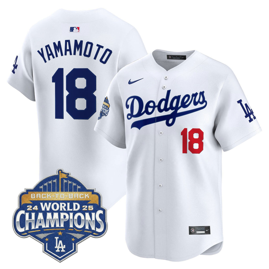 Men's Dodgers 2025 Back-To-Back Champions Vapor Premier Limited Jersey - All Stitched