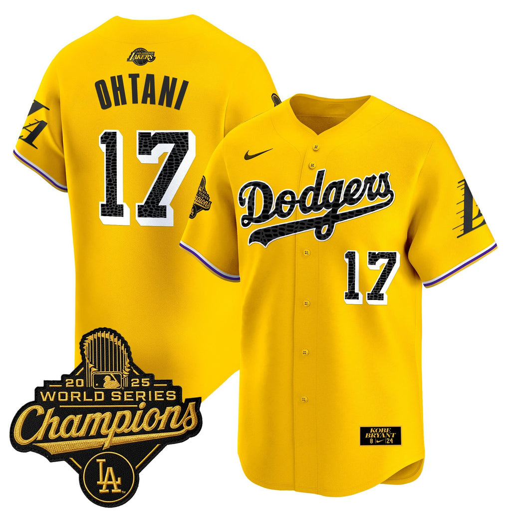Men's Dodgers 2025 World Series Champions Mamba Vapor Premier Limited Jersey - All Stitched