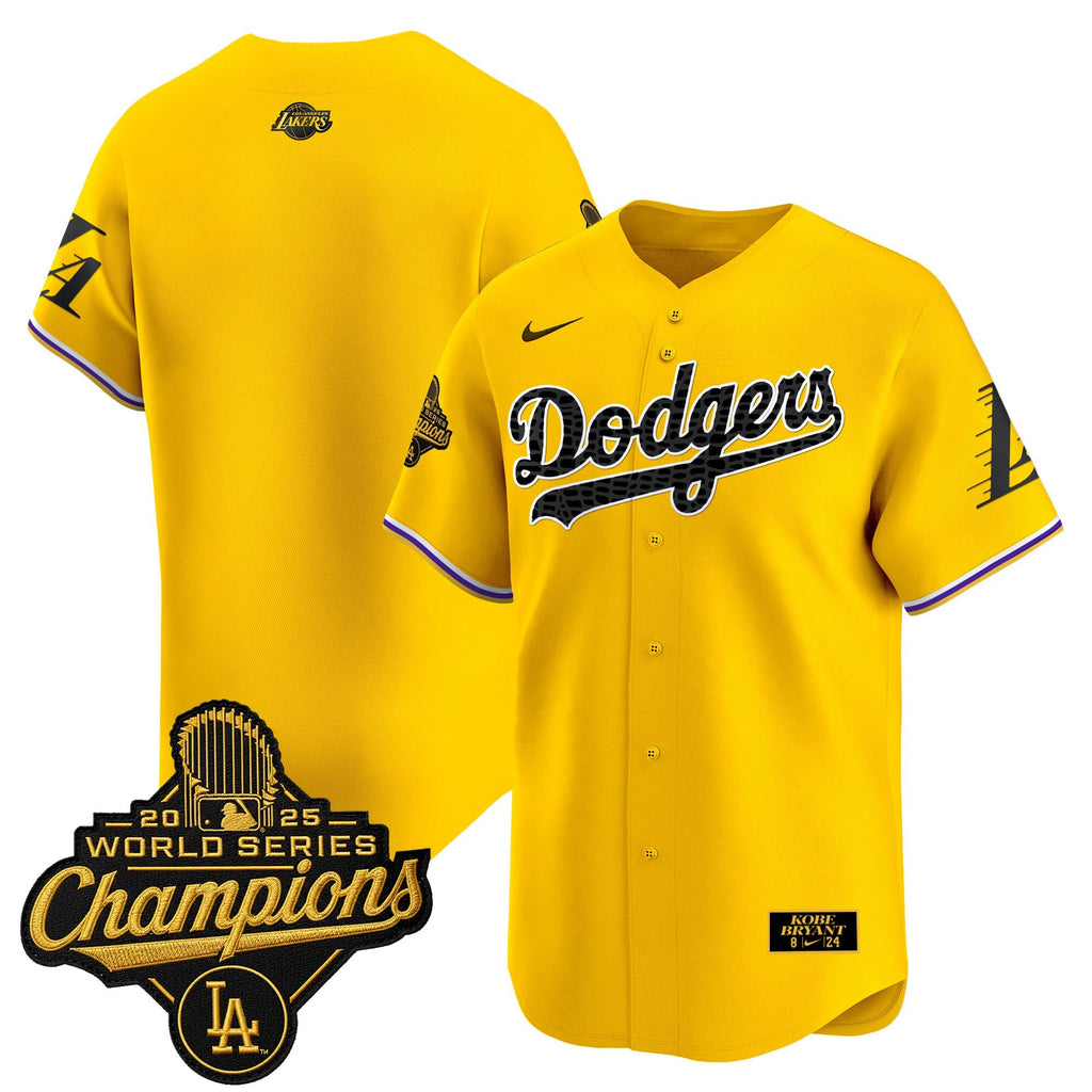 Men's Dodgers 2025 World Series Champions Mamba Vapor Premier Limited Jersey - All Stitched