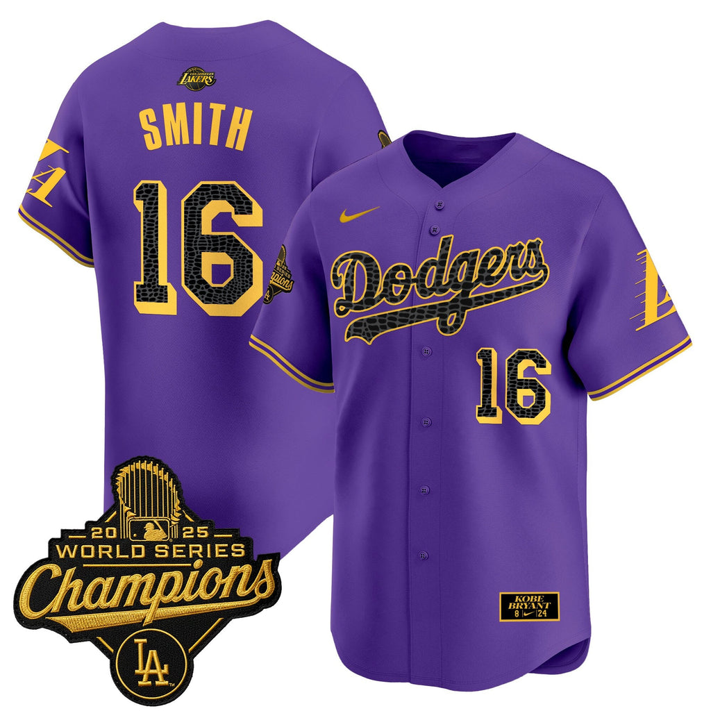 Men's Dodgers 2025 World Series Champions Mamba Vapor Premier Limited Jersey - All Stitched