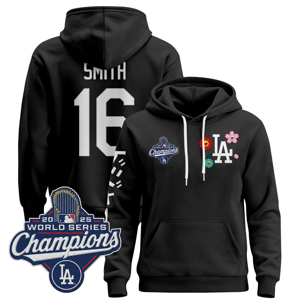 Men's Los Angeles Dodgers x Takashi Murakami Pullover Hoodie - 2025 World Series Champions Patch - Stitched