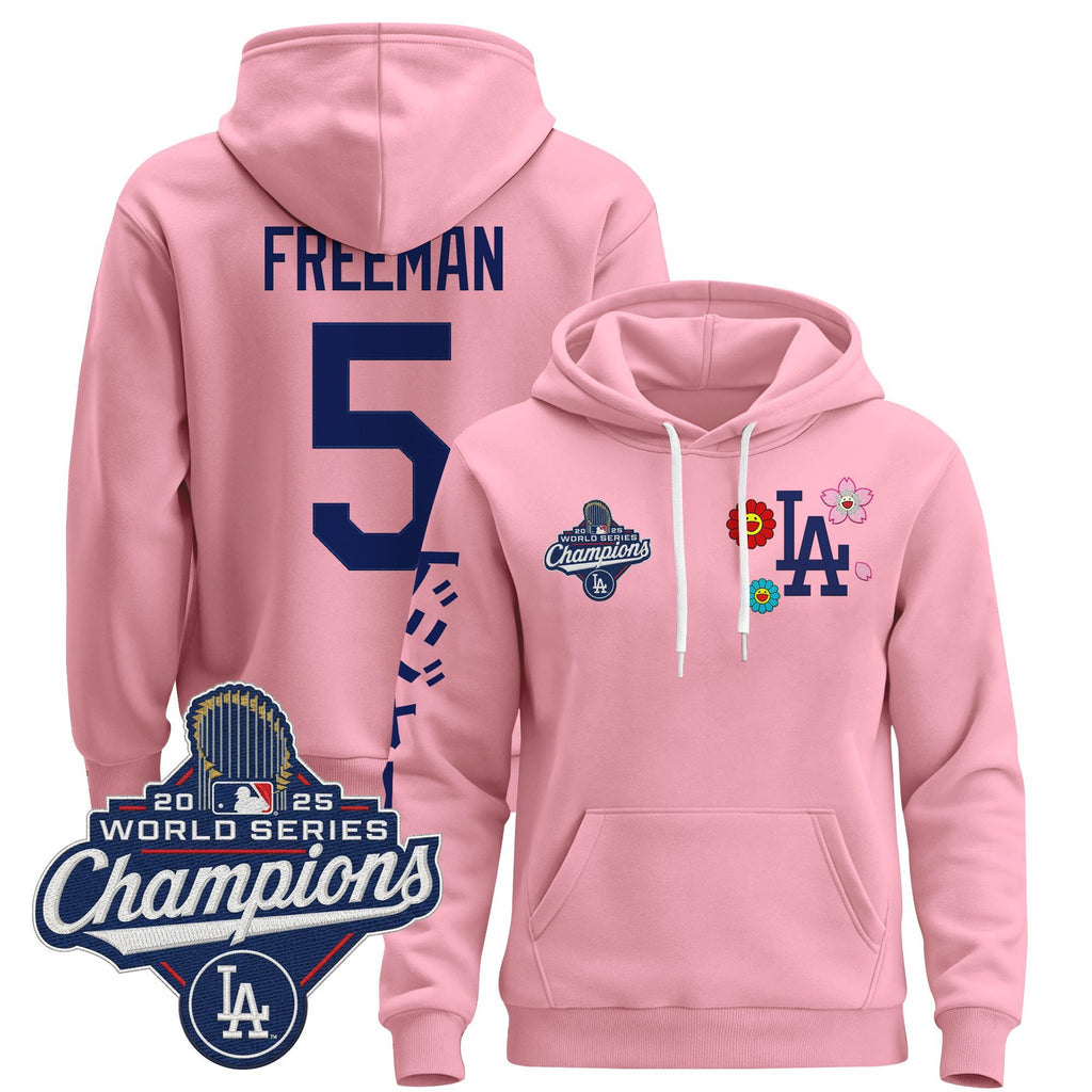 Men's Los Angeles Dodgers x Takashi Murakami Pullover Hoodie - 2025 World Series Champions Patch - Stitched