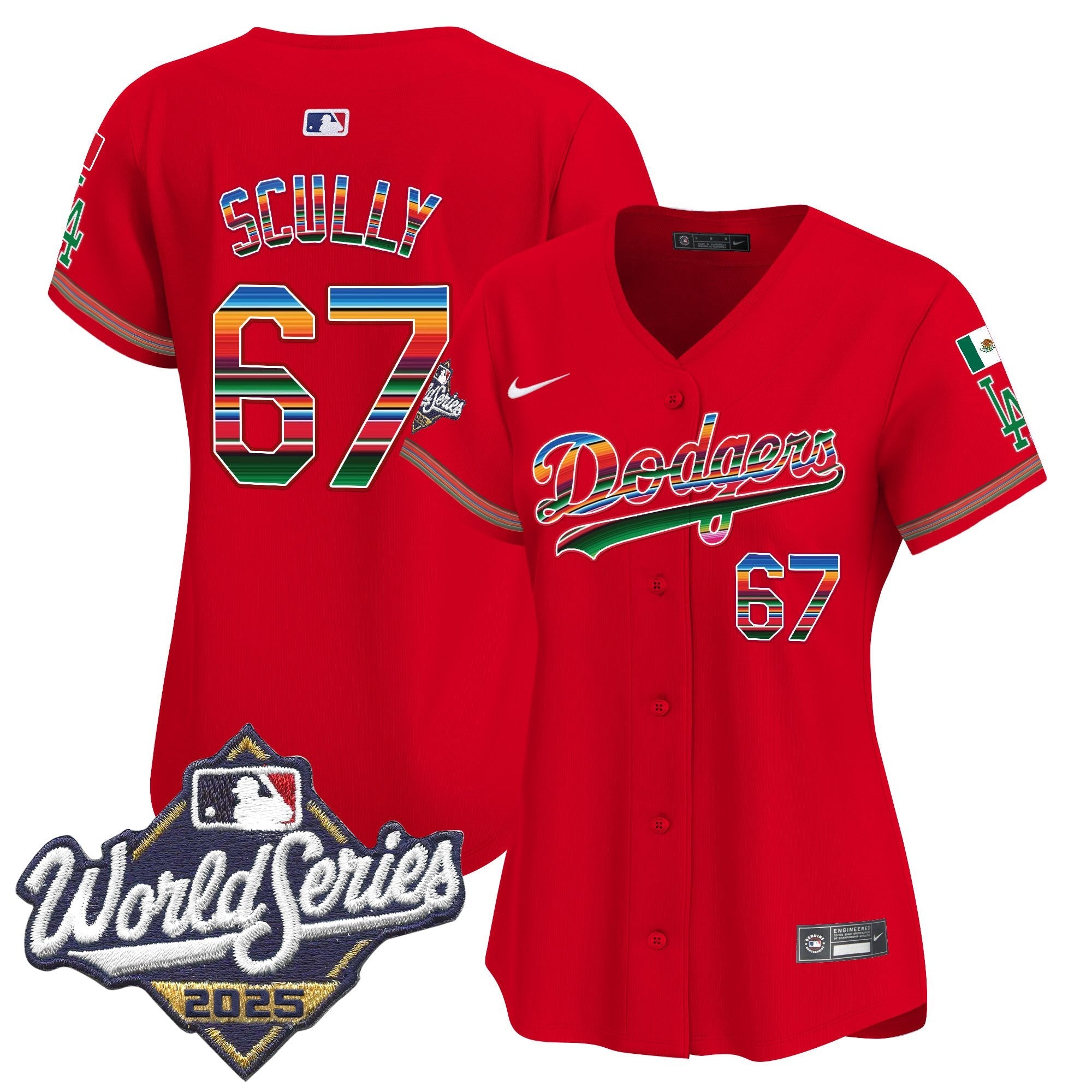 Women's Dodgers Mexico 2025 World Series Vapor Premier Limited Jersey - All Stitched