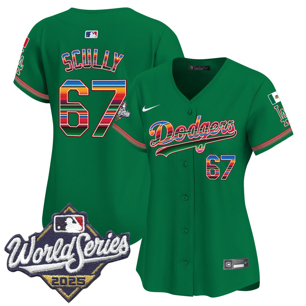 Women's Dodgers Mexico 2025 World Series Vapor Premier Limited Jersey - All Stitched