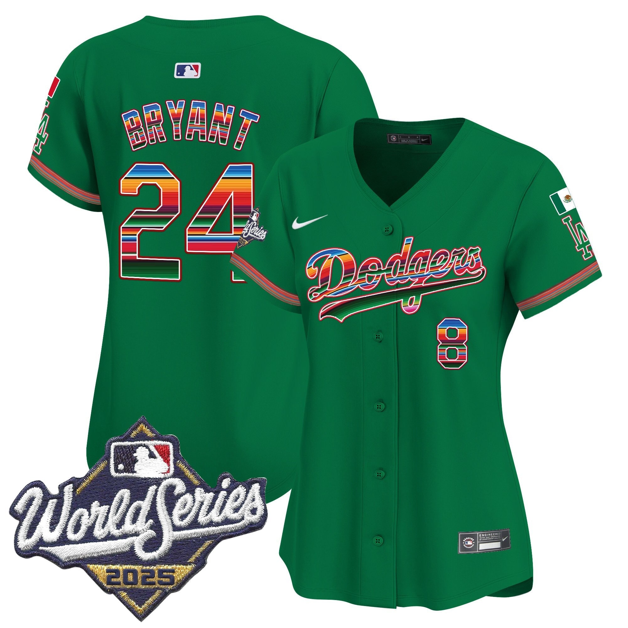 Women's Dodgers Mexico 2025 World Series Vapor Premier Limited Jersey - All Stitched