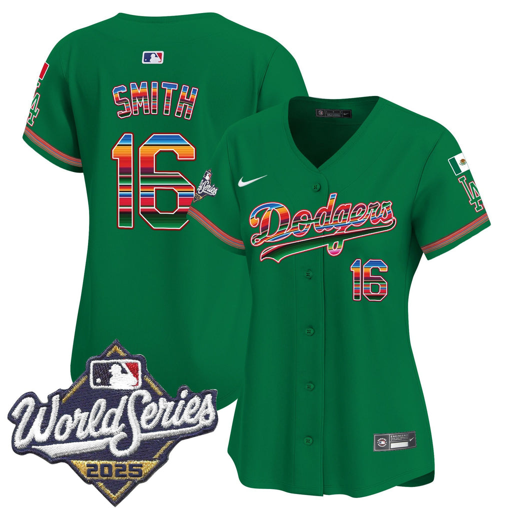 Women's Dodgers Mexico 2025 World Series Vapor Premier Limited Jersey - All Stitched