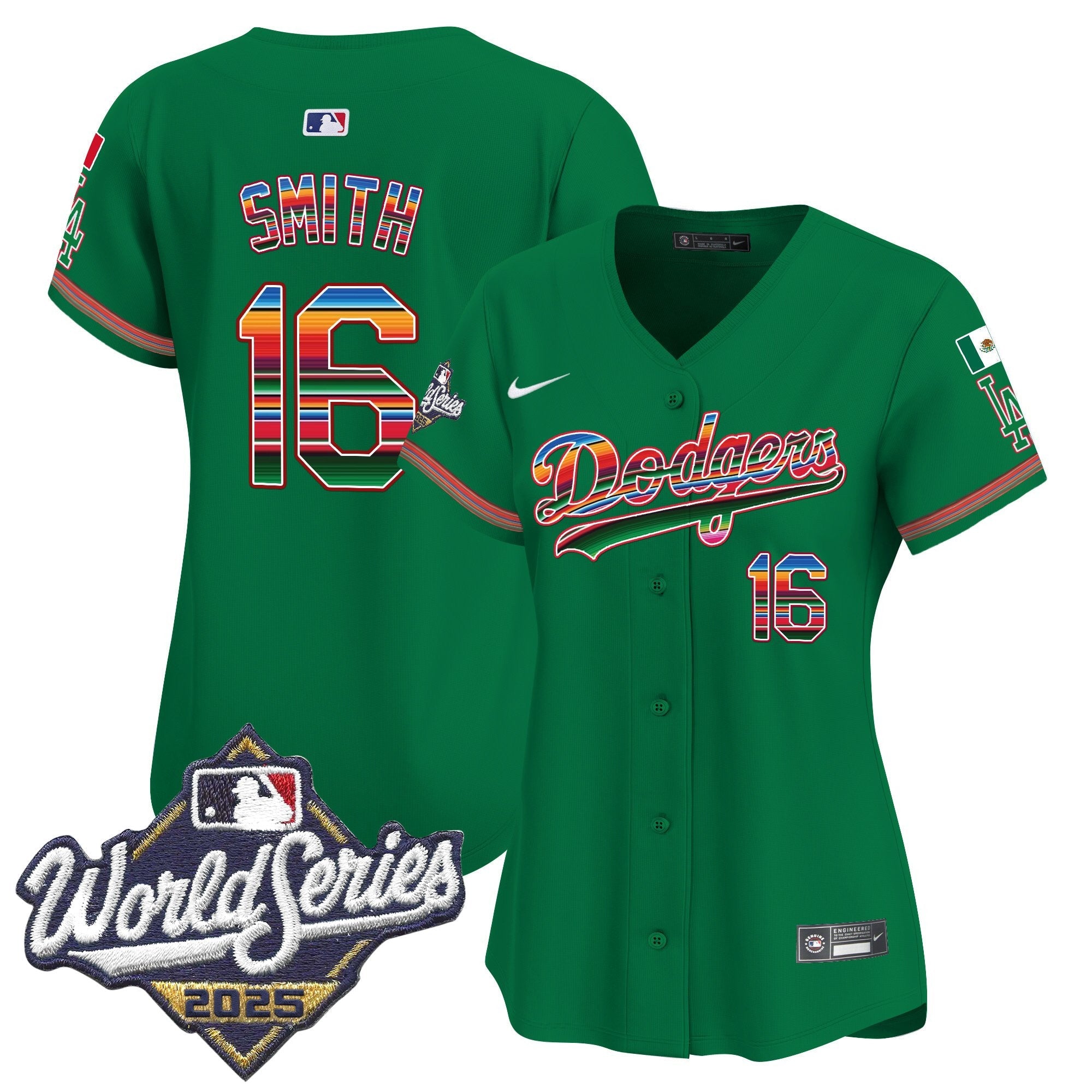 Women's Dodgers Mexico 2025 World Series Vapor Premier Limited Jersey - All Stitched
