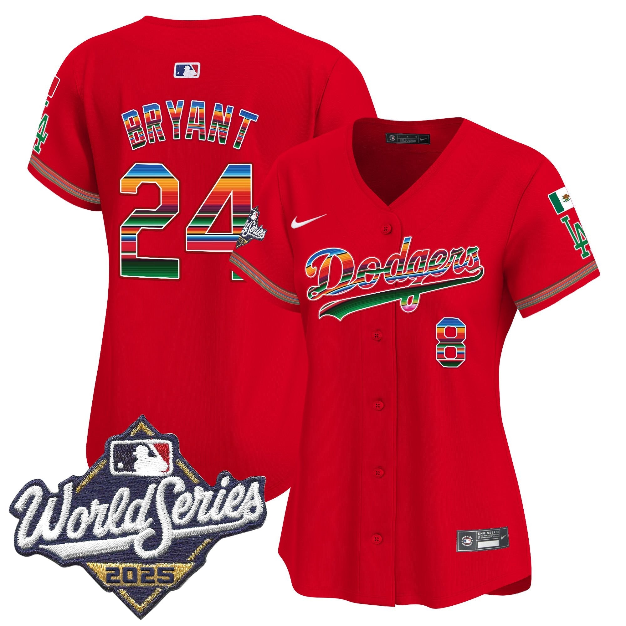 Women's Dodgers Mexico 2025 World Series Vapor Premier Limited Jersey - All Stitched
