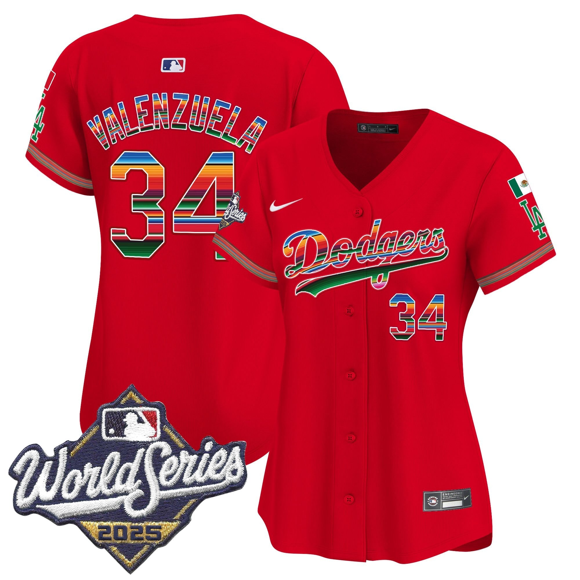 Women's Dodgers Mexico 2025 World Series Vapor Premier Limited Jersey - All Stitched