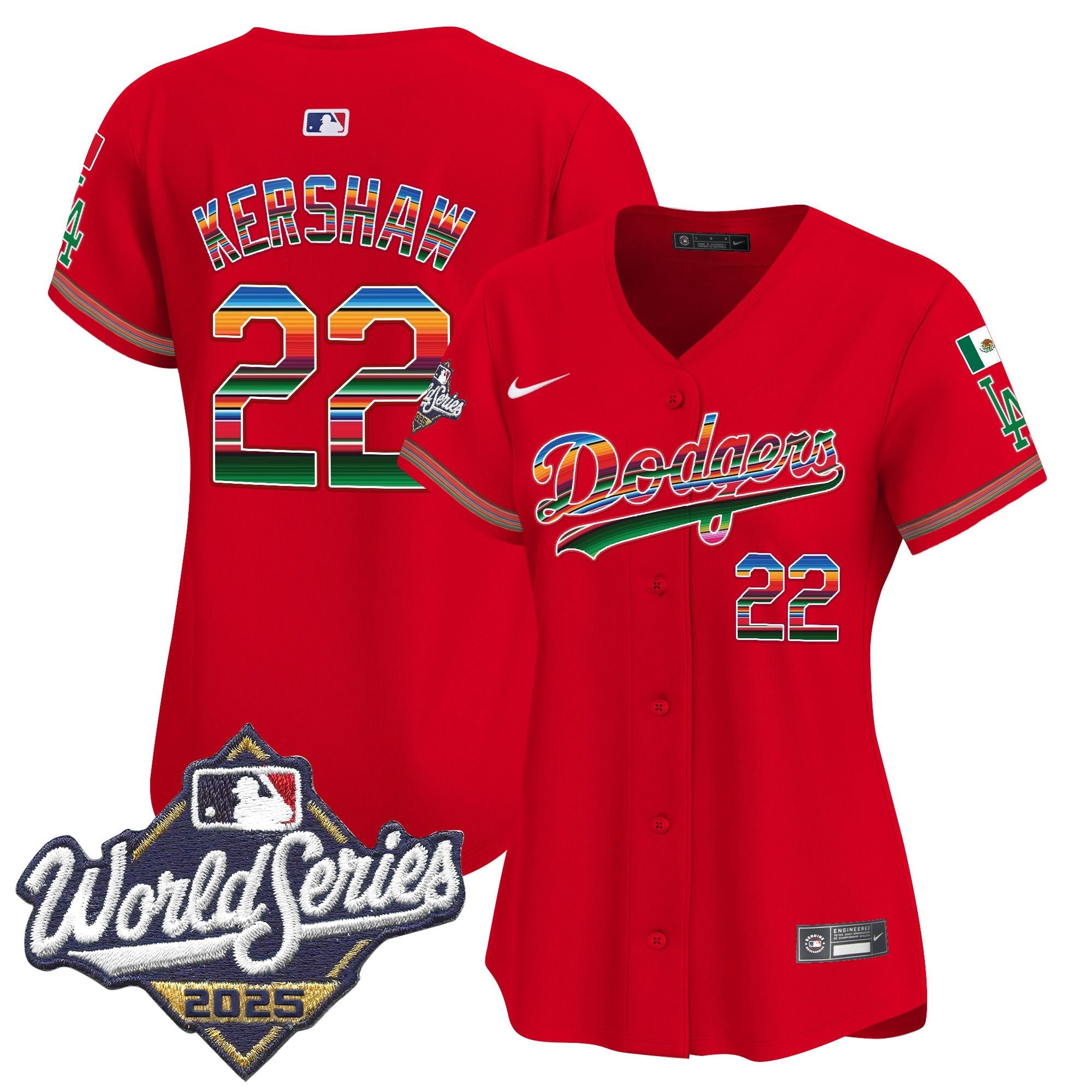 Women's Dodgers Mexico 2025 World Series Vapor Premier Limited Jersey - All Stitched