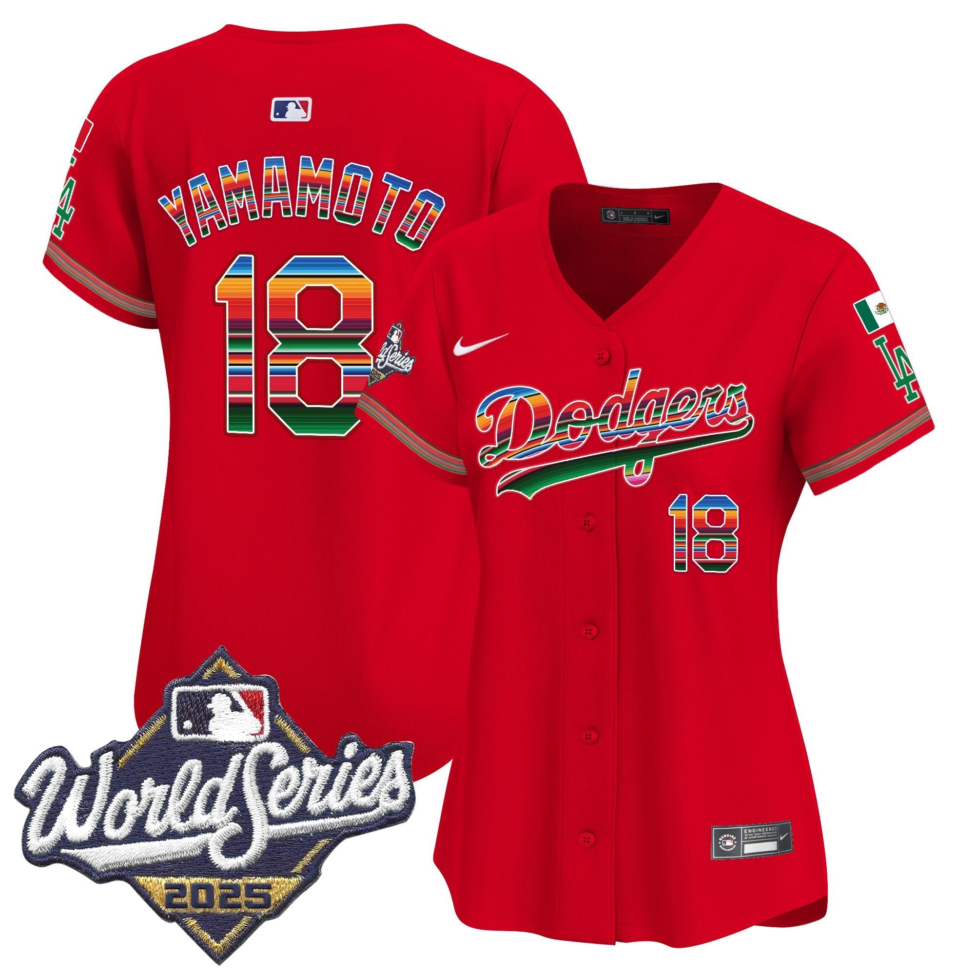Women's Dodgers Mexico 2025 World Series Vapor Premier Limited Jersey - All Stitched