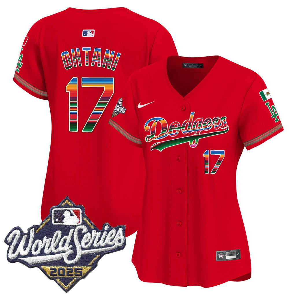 Women's Dodgers Mexico 2025 World Series Vapor Premier Limited Jersey - All Stitched