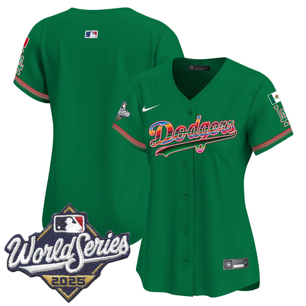 Women's Dodgers Mexico 2025 World Series Vapor Premier Limited Jersey - All Stitched