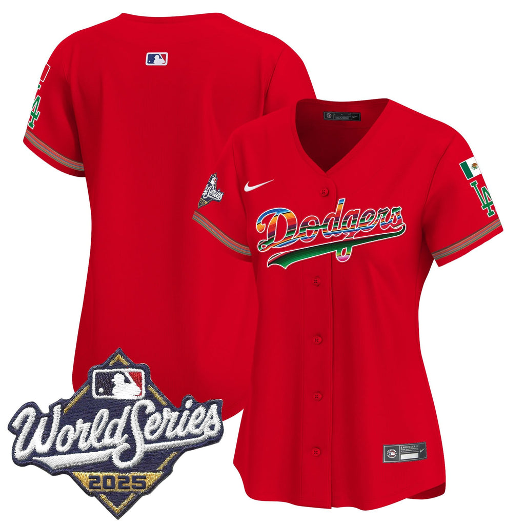 Women's Dodgers Mexico 2025 World Series Vapor Premier Limited Jersey - All Stitched