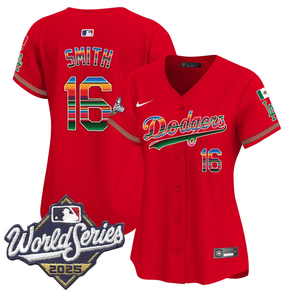 Women's Dodgers Mexico 2025 World Series Vapor Premier Limited Jersey - All Stitched