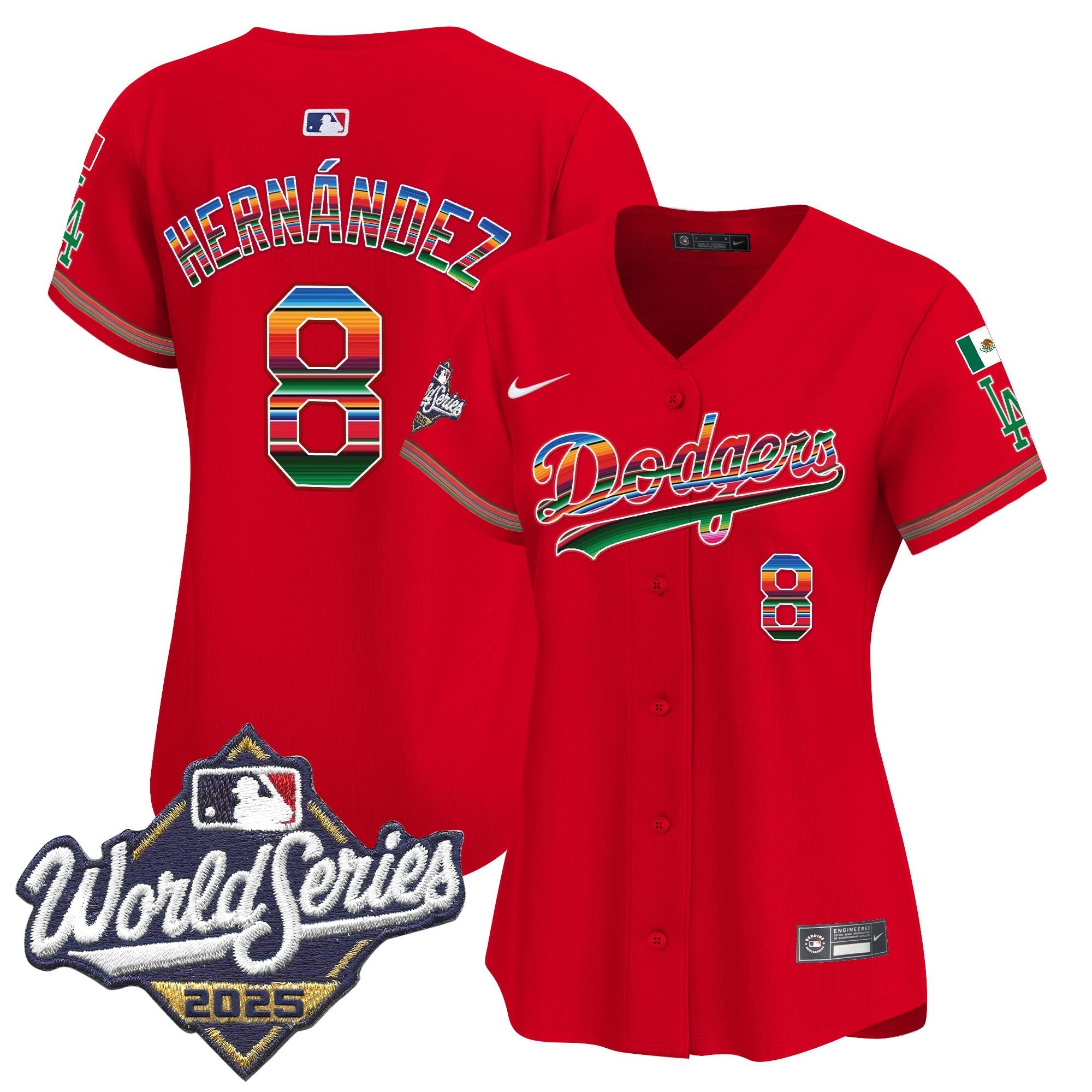 Women's Dodgers Mexico 2025 World Series Vapor Premier Limited Jersey - All Stitched