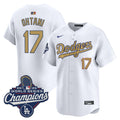 Dodgers 2025 World Series Champions Gold Vapor Premier Limited Jersey - All Stitched