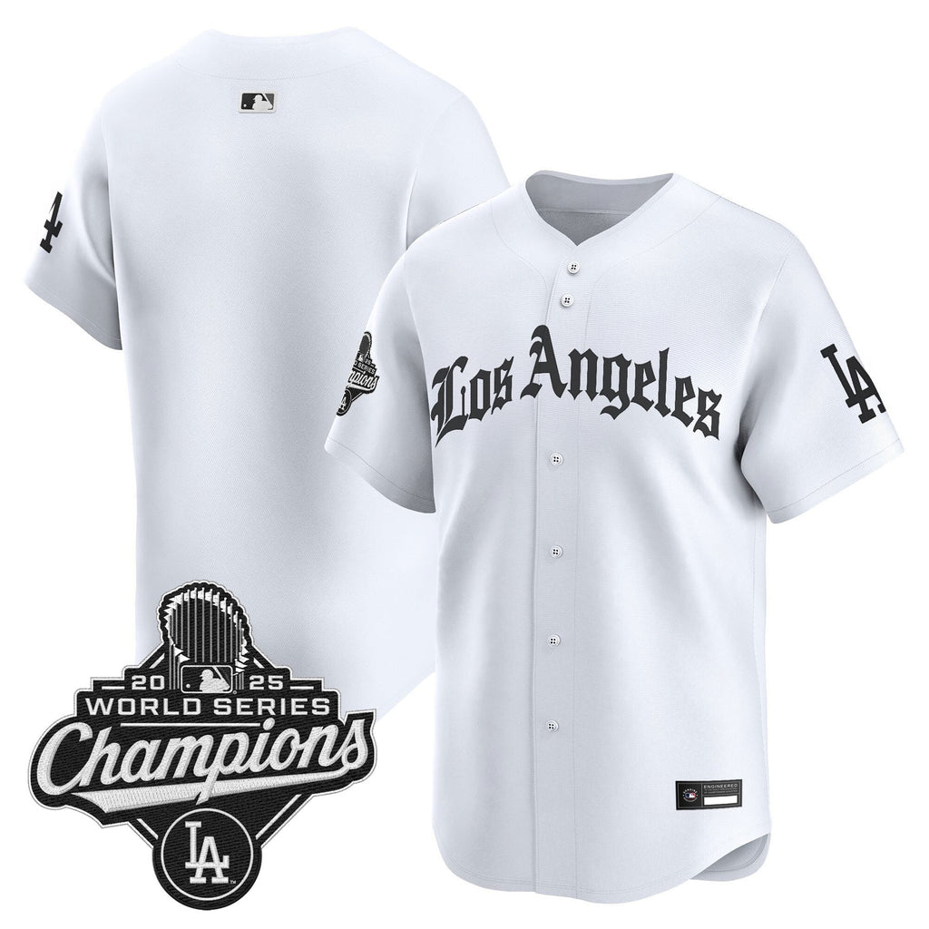 Men's Dodgers 2025 World Series Champions Vapor Premier Limited Jersey V2 - LA Gothic Edition - All Stitched