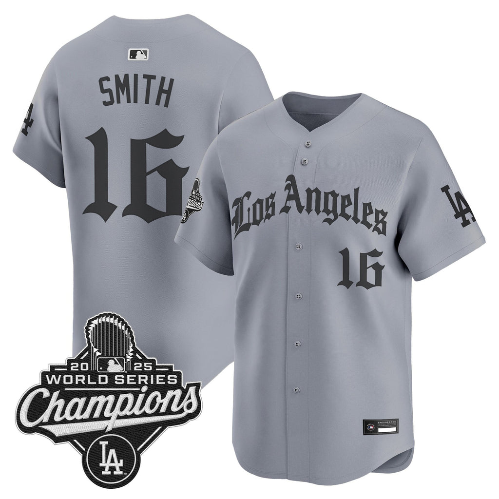 Men's Dodgers 2025 World Series Champions Vapor Premier Limited Jersey V2 - LA Gothic Edition - All Stitched