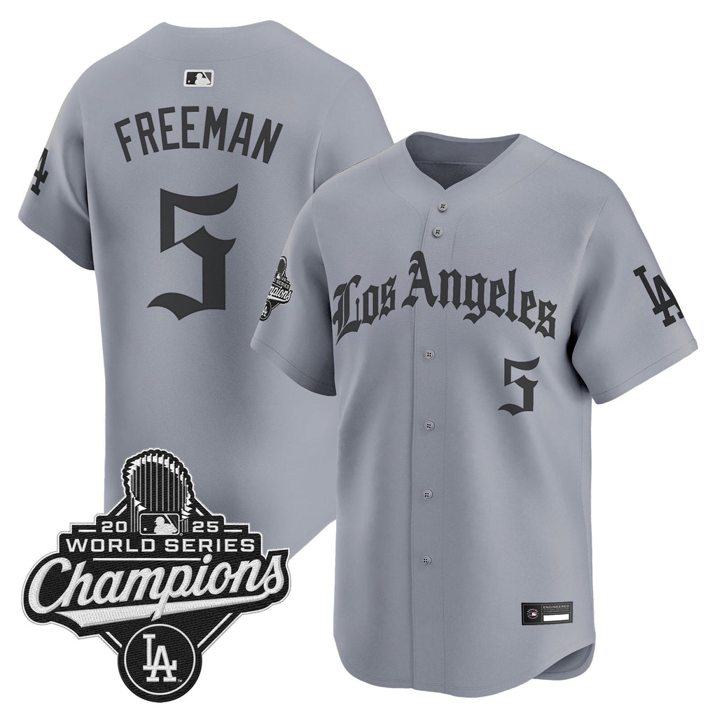 Men's Dodgers 2025 World Series Champions Vapor Premier Limited Jersey V2 - LA Gothic Edition - All Stitched