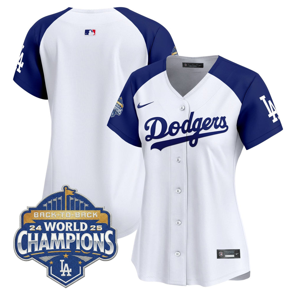Women's Dodgers 2025 Back-To-Back Champions Vapor Premier Limited Jersey - All Stitched