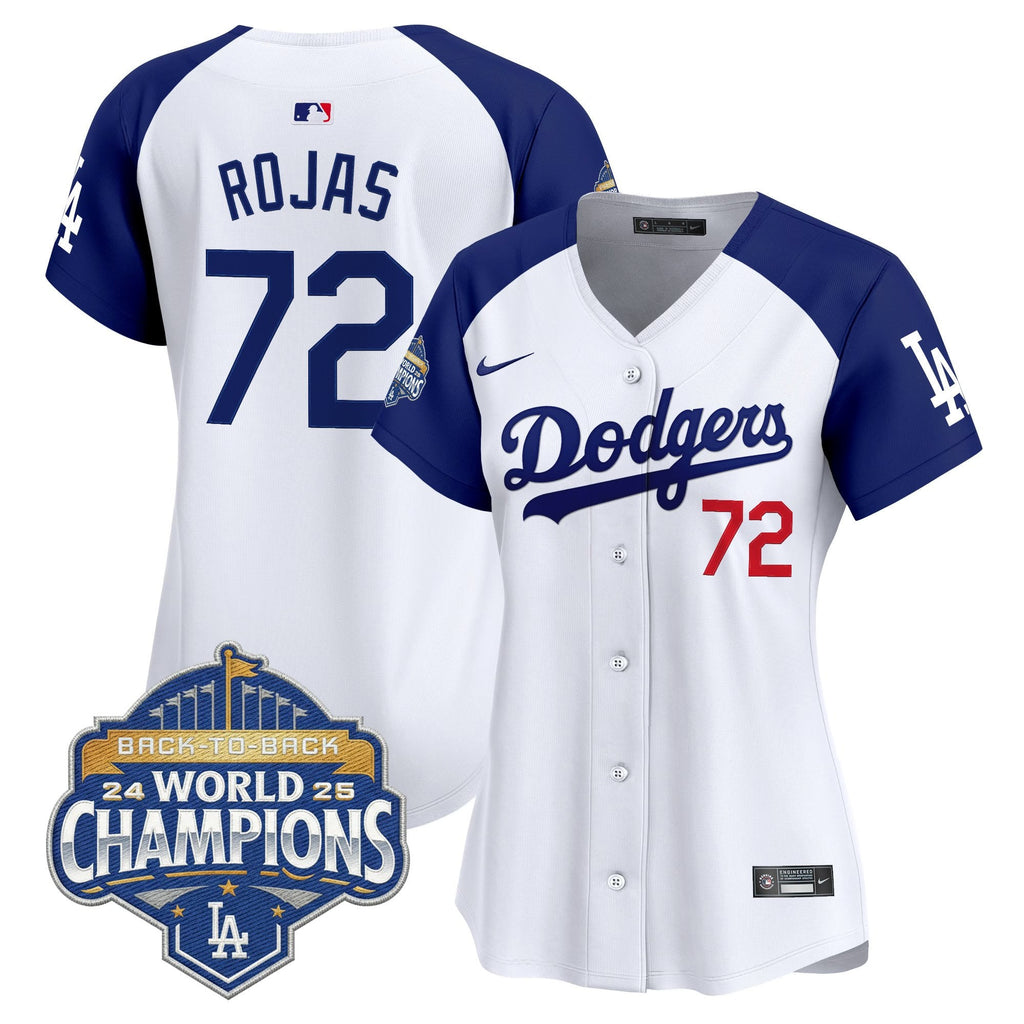 Women's Dodgers 2025 Back-To-Back Champions Vapor Premier Limited Jersey - All Stitched