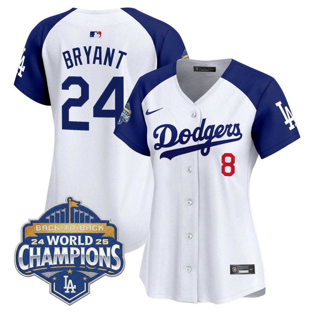 Women's Dodgers 2025 Back-To-Back Champions Vapor Premier Limited Jersey - All Stitched