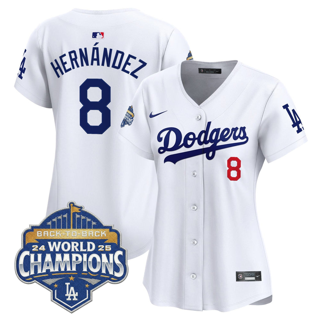 Women's Dodgers 2025 Back-To-Back Champions Vapor Premier Limited Jersey - All Stitched