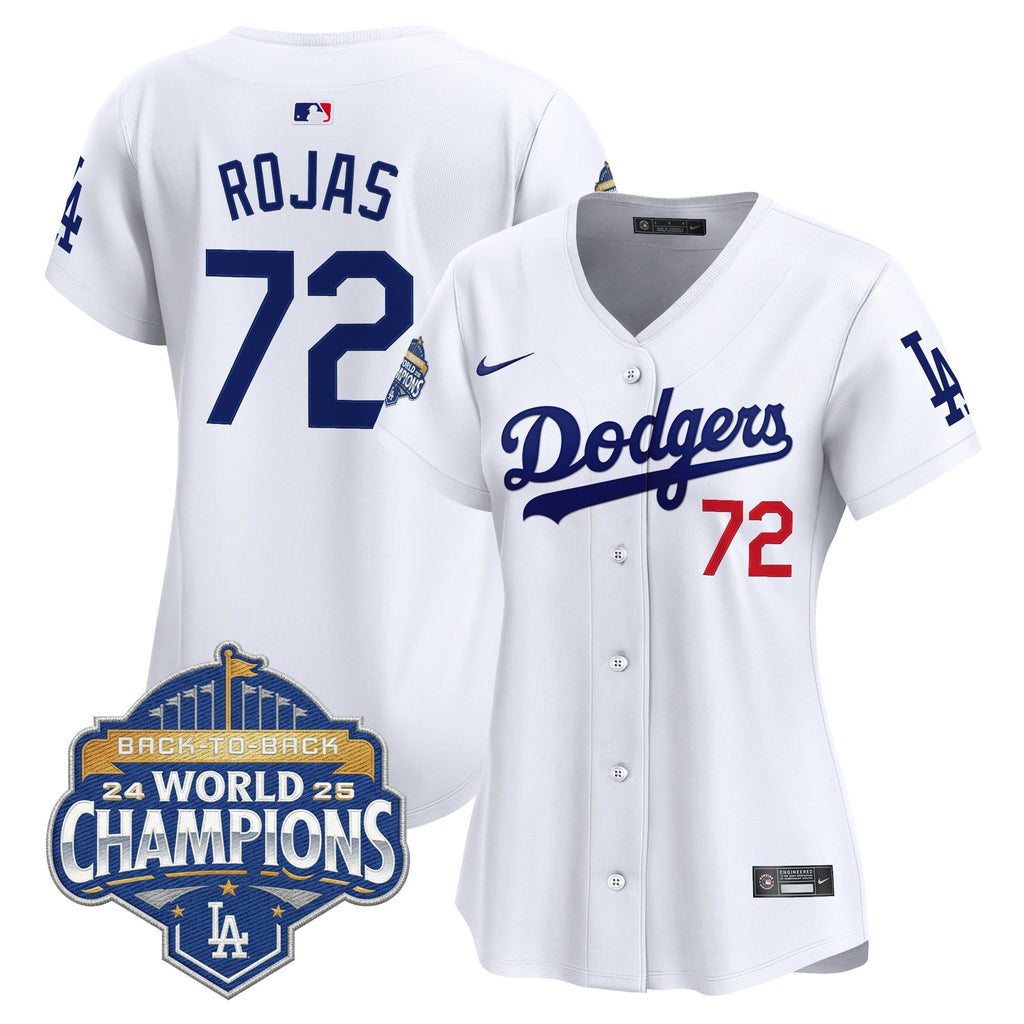Women's Dodgers 2025 Back-To-Back Champions Vapor Premier Limited Jersey - All Stitched