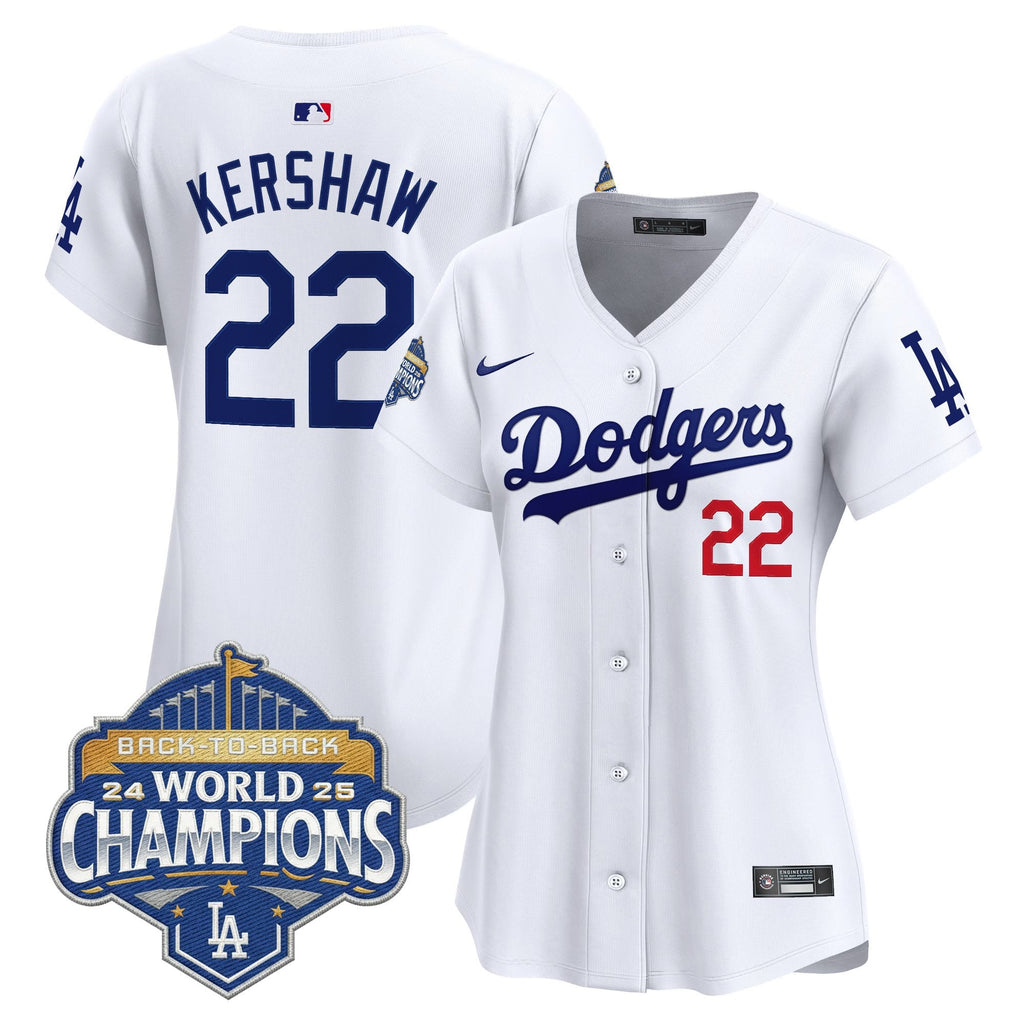 Women's Dodgers 2025 Back-To-Back Champions Vapor Premier Limited Jersey - All Stitched