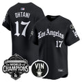 Men's Dodgers 2025 Back-To-Back Champions Vapor Premier Limited Jersey - LA Gothic Edition - All Stitched