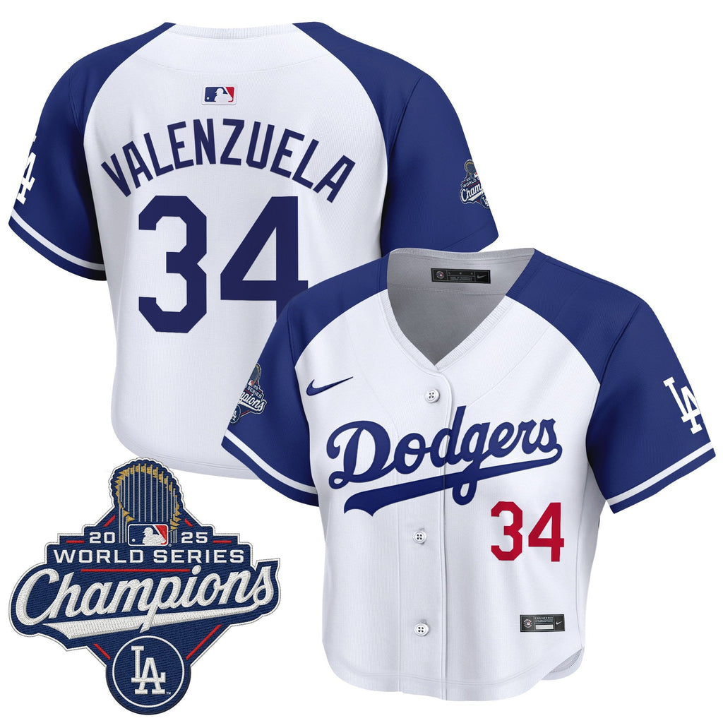 Women's Dodgers 2025 World Series Champions Crop Top Baseball Jersey - All Stitched