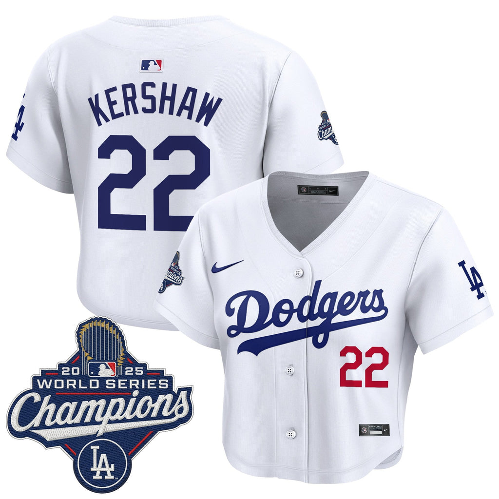 Women's Dodgers 2025 World Series Champions Crop Top Baseball Jersey - All Stitched