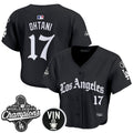 Women's Dodgers 2025 World Series Champions Crop Top Baseball Jersey - LA Gothic Edition - All Stitched
