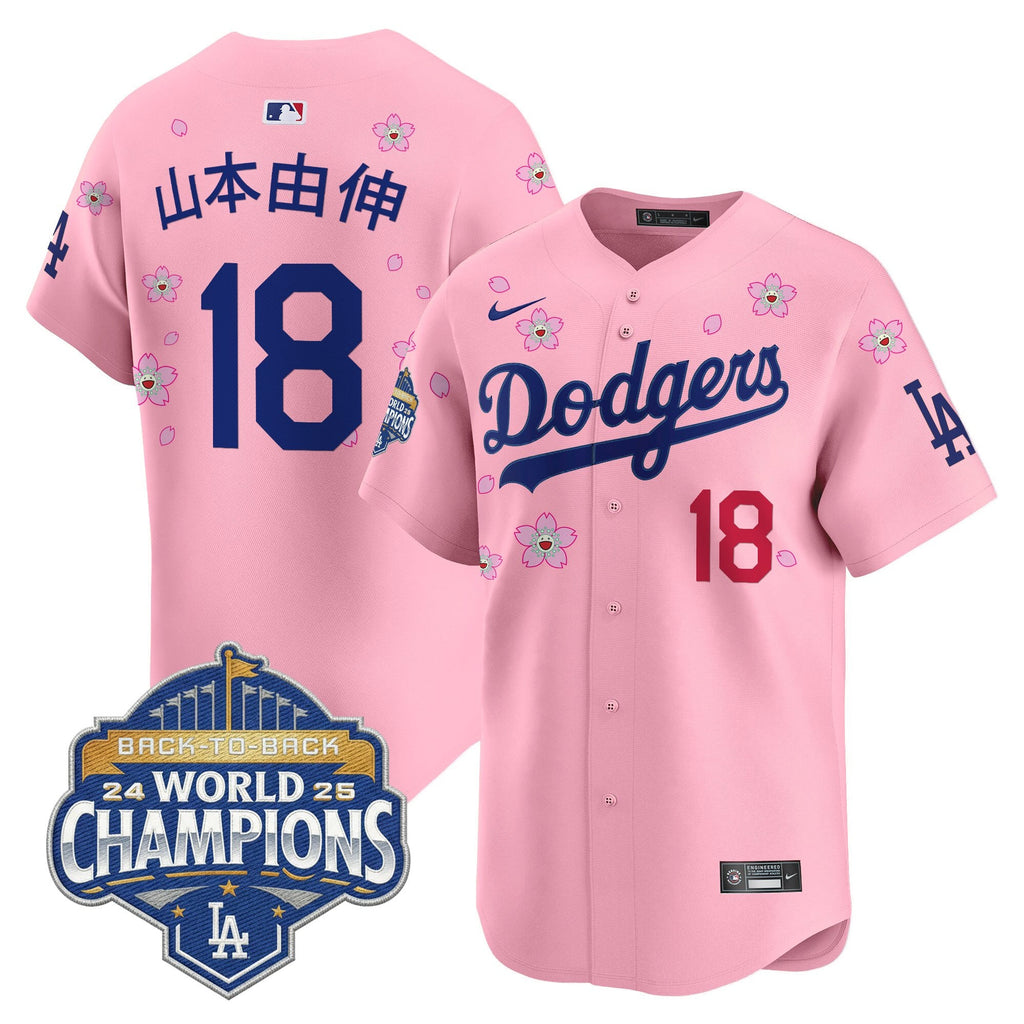 Men's Dodgers 2025 Back-To-Back Champions x Tokyo Series Vapor Premier Limited Jersey - Stitched