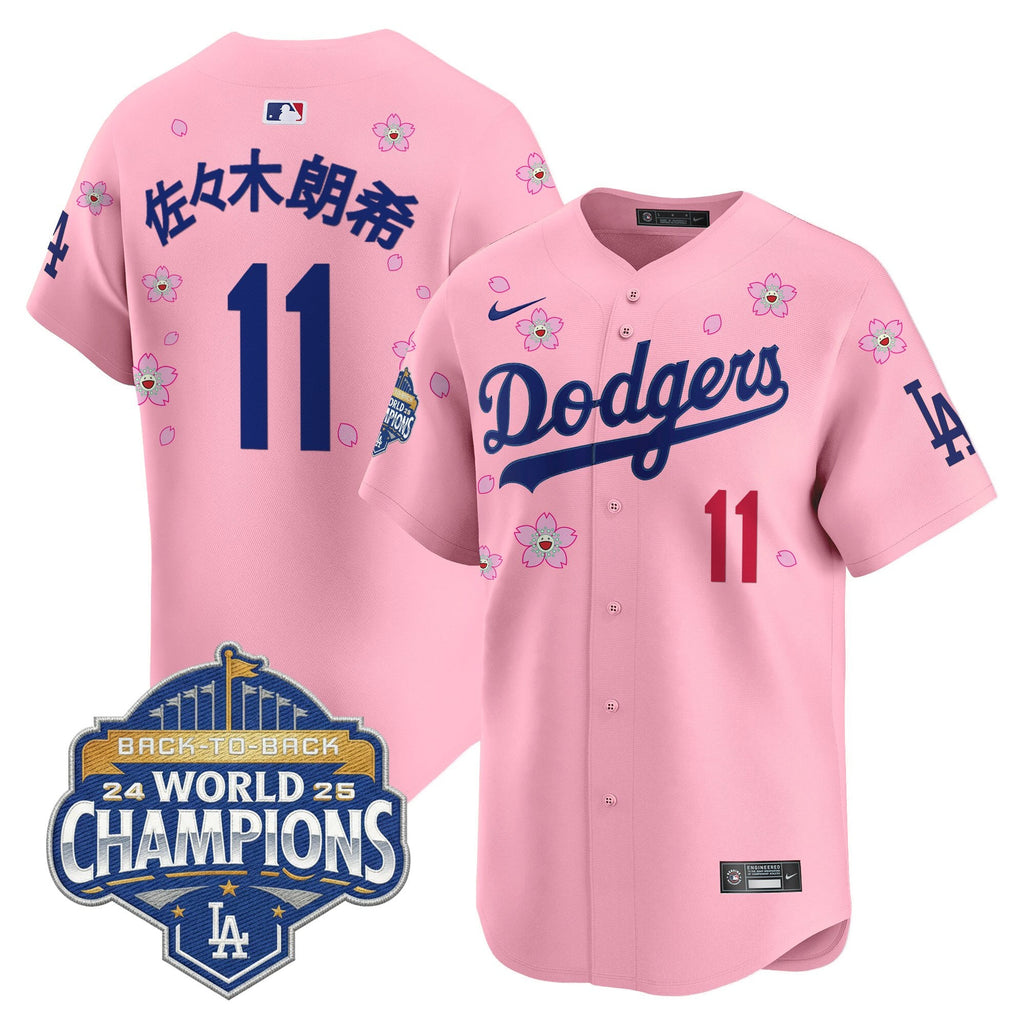 Men's Dodgers 2025 Back-To-Back Champions x Tokyo Series Vapor Premier Limited Jersey - Stitched