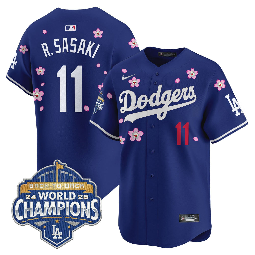 Men's Dodgers 2025 Back-To-Back Champions x Tokyo Series Vapor Premier Limited Jersey - Stitched