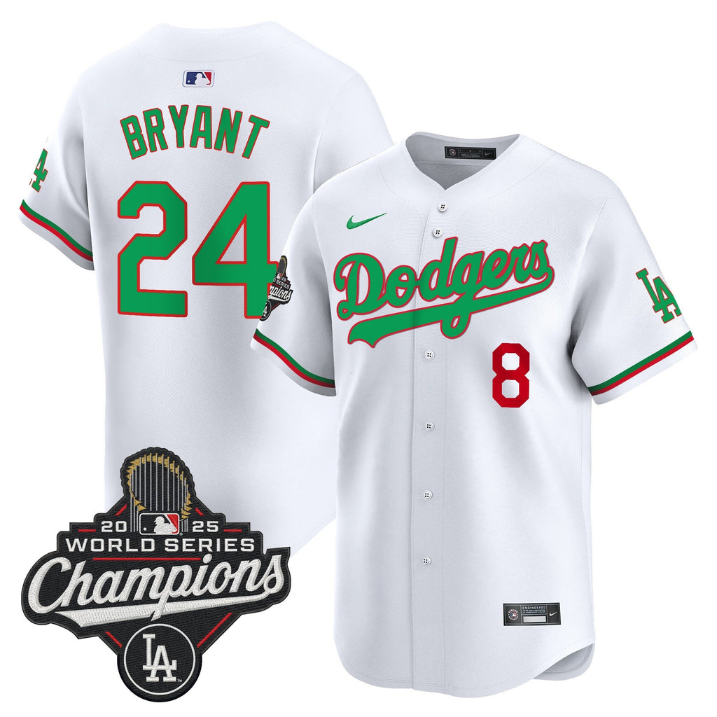 Men's Dodgers Mexico 2025 World Series Champions Vapor Premier Limited Jersey V2 - All Stitched