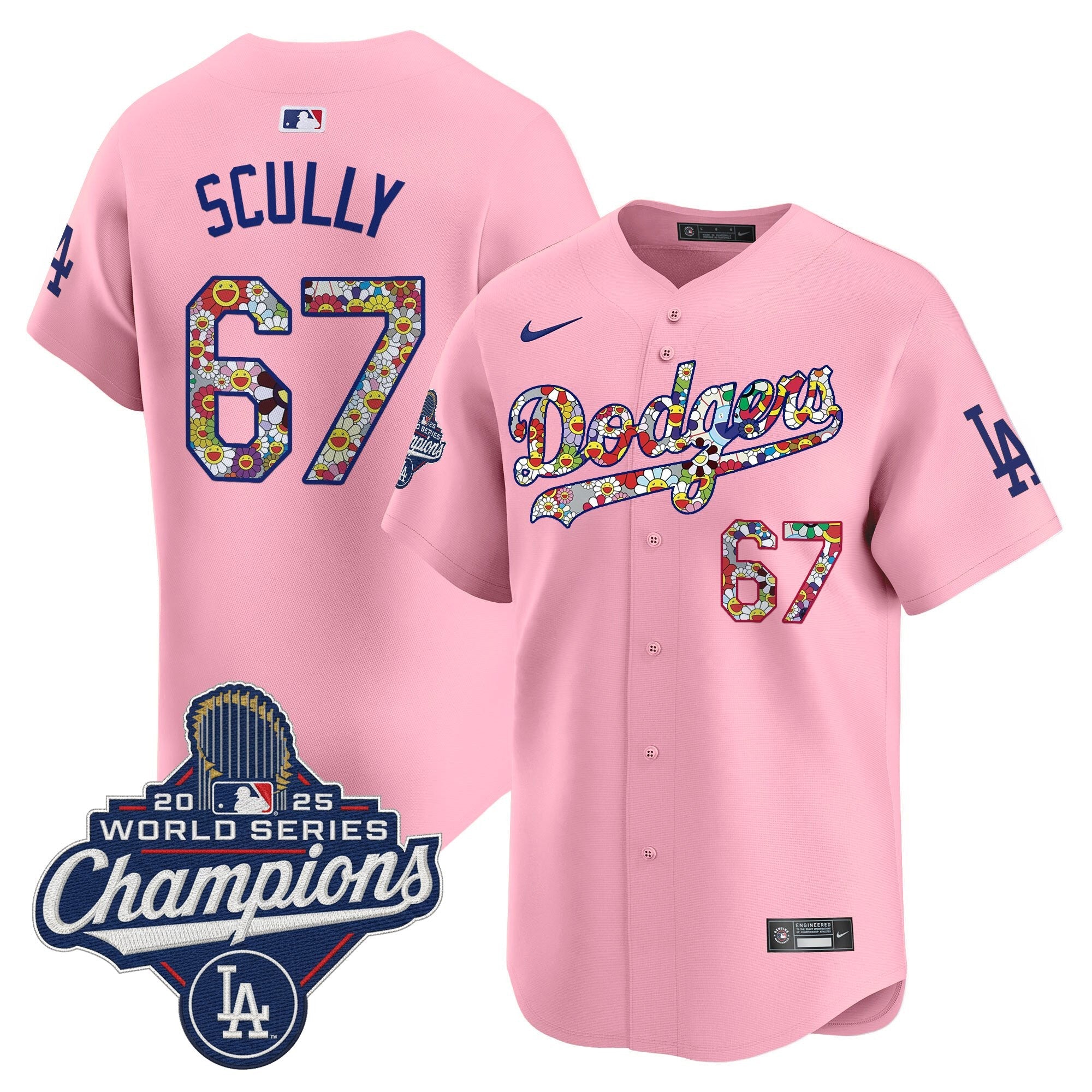 Men's Dodgers 2025 World Series Champions x Takashi Murakami Vapor Premier Limited Jersey - Stitched