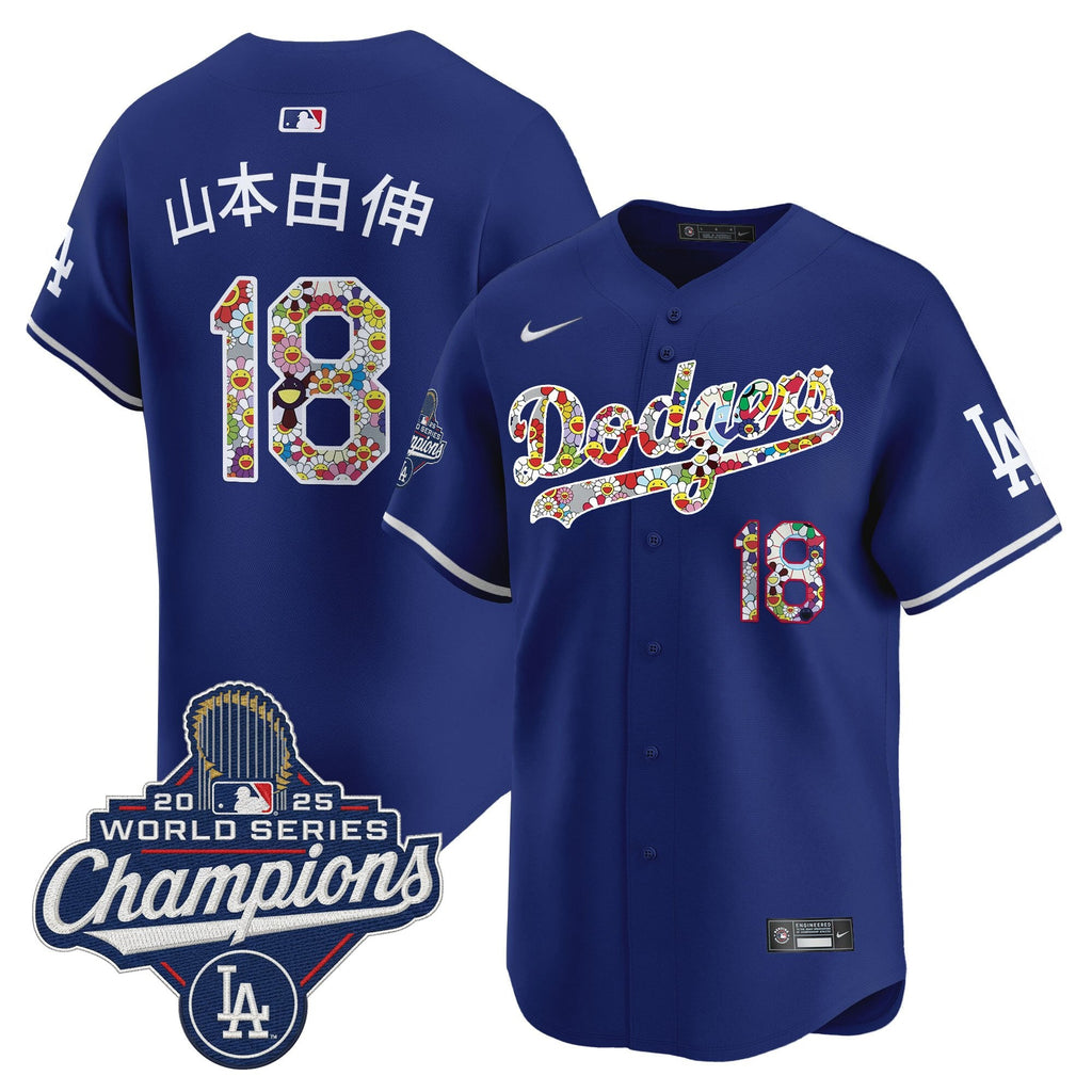 Men's Dodgers 2025 World Series Champions x Takashi Murakami Vapor Premier Limited Jersey - Stitched
